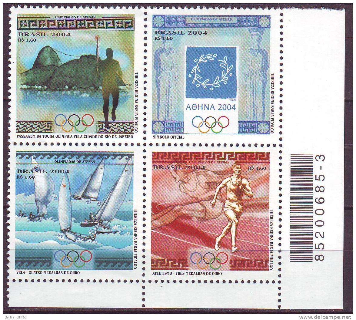 Brésil 2004. YT N° 2876-2879**. Jeux Olympiques D'Athènes - Unused Stamps