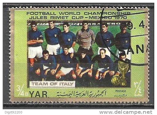 1 W Valeur Oblitérée,used - FOOT - YAR - TEAM OF ITALY * 1970 - N° 974-35 - 1970 – Mexico