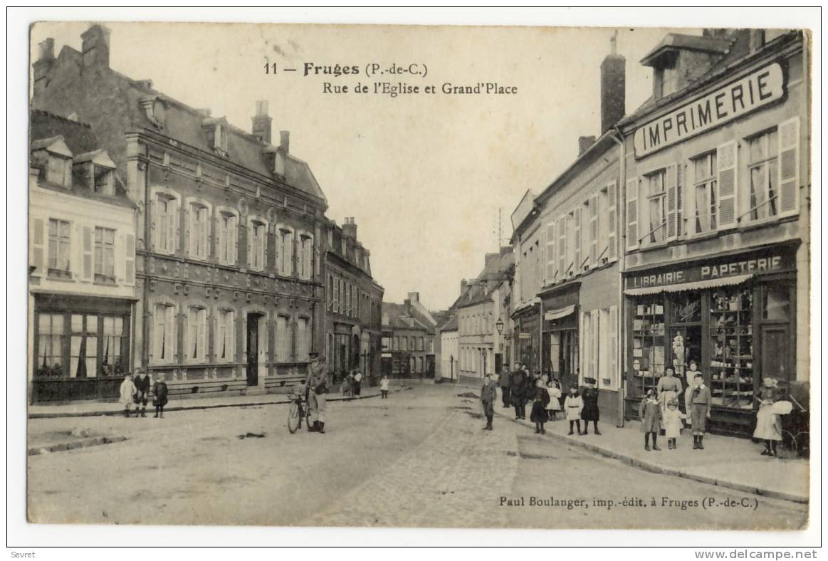 FRUGES  - Rue De L'Eglise Et Grand' Place . - Fruges