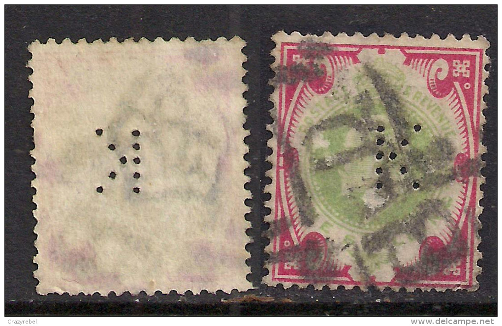 GB 1902 - 10 KEV11 1/-d USED STAMP & PERFINS K (E131) - Perforés