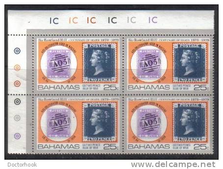 BAHAMAS   Scott #  450-3**  VF MINT NH Inscription Blk. Of 4 LG-828 - Bahamas (1973-...)