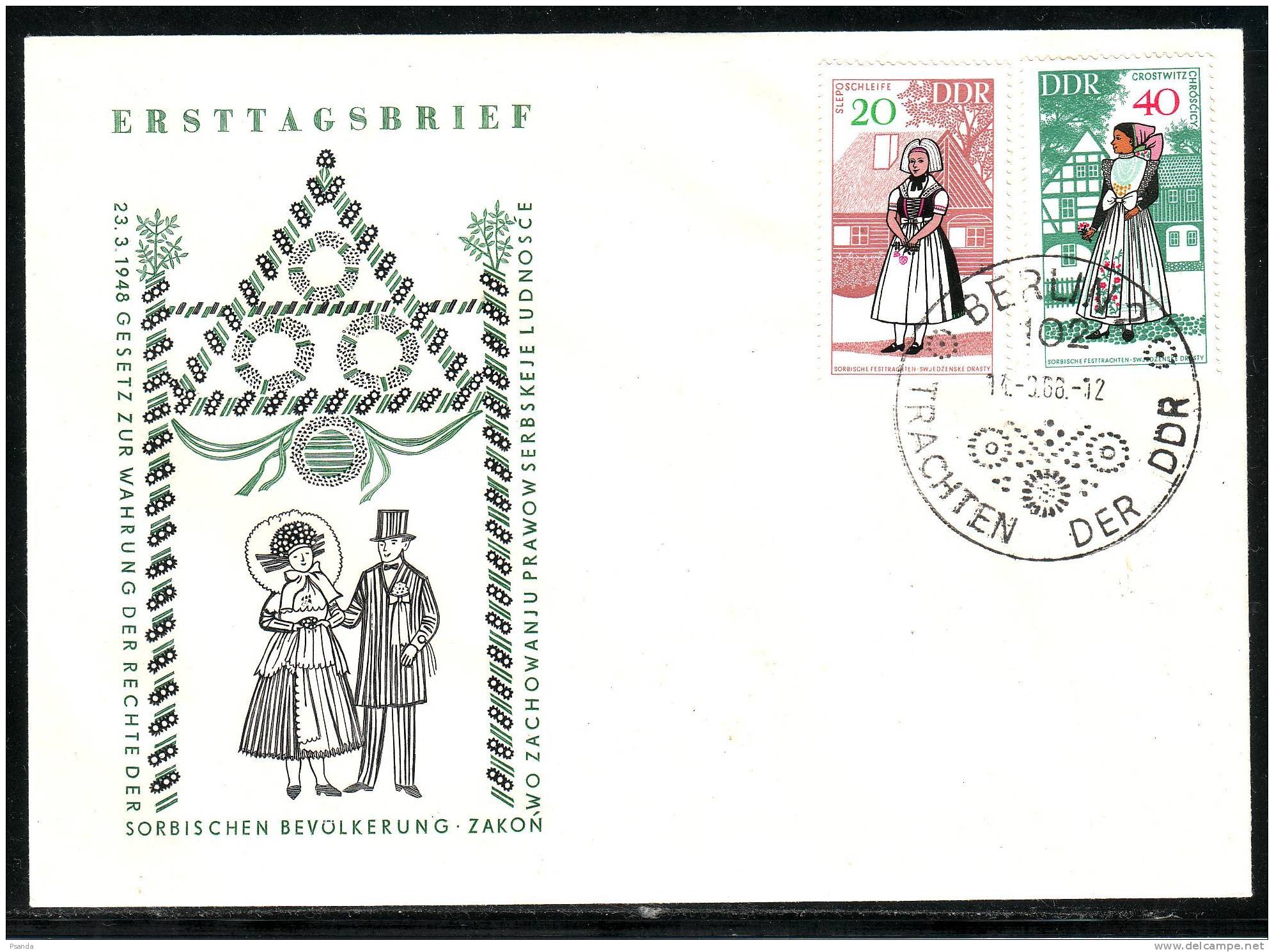 1968  Germany DDR Mino 1363-1356 FDC - Cartas & Documentos