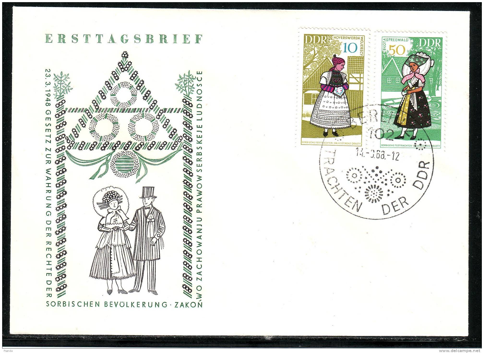 1968  Germany DDR Mino 1363-1356 FDC - Cartas & Documentos