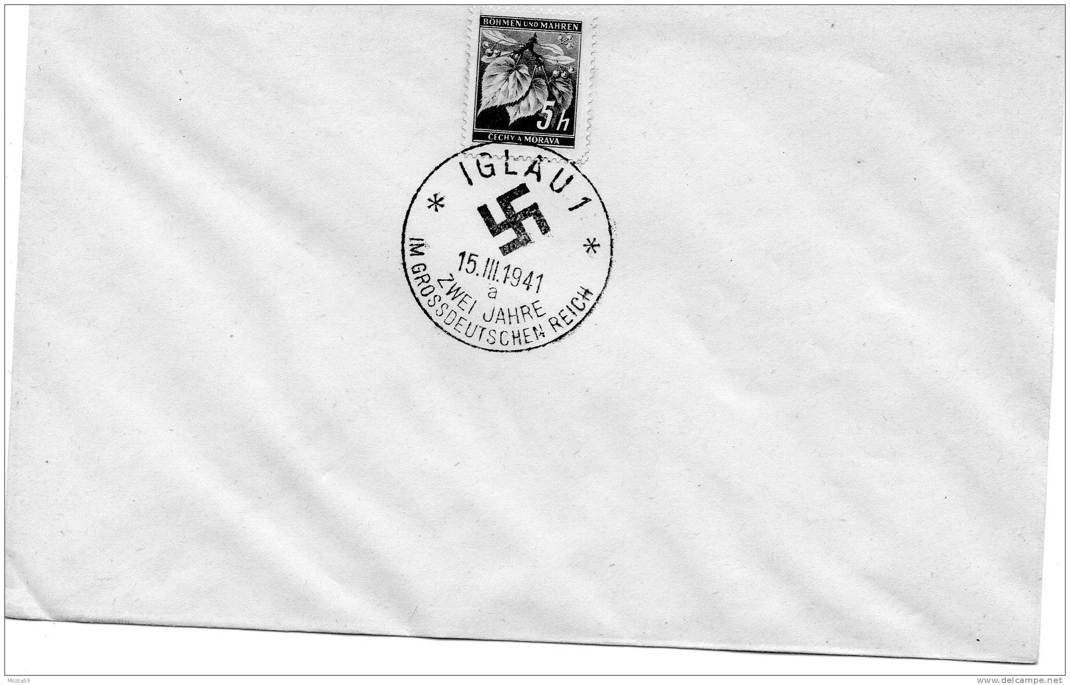 Bohmen Und Mahren 1941, "Zwei Jahre Im Grossdeutschland" IGLAU 1, 15.III.1941 Stempel "a" - Covers & Documents