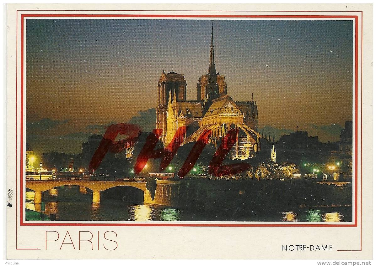 Paris - La Cathédrale Notre-Dame Et La Seine, Ref 1108-453 - Paris La Nuit