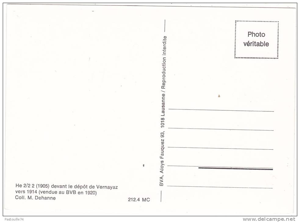 He  2/2  2  (1905)  Devant  Le  Dépôt De Vernayaz  Vers 1914 (vendue  Au  BVB  En 1920) Coll. M. Dehanne  212. 4  MC - Vernayaz