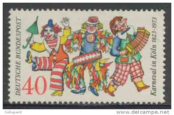 Deutschland Germany 1972 Mi 748 YT 599 Sc 1097 ** 150 Jahre Kölner Karneval / Carnival In Cologne / Carnaval - Carnavales