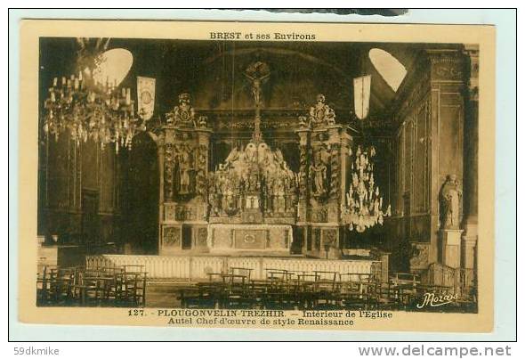 CP Plougonvelin - Trezhir - Interieur De L'église - Plougonvelin