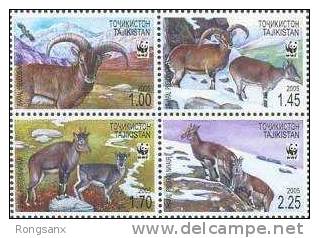 2005 TAJIKISTAN WWF 2005 (Bharal). Block Of 4v - Tajikistan