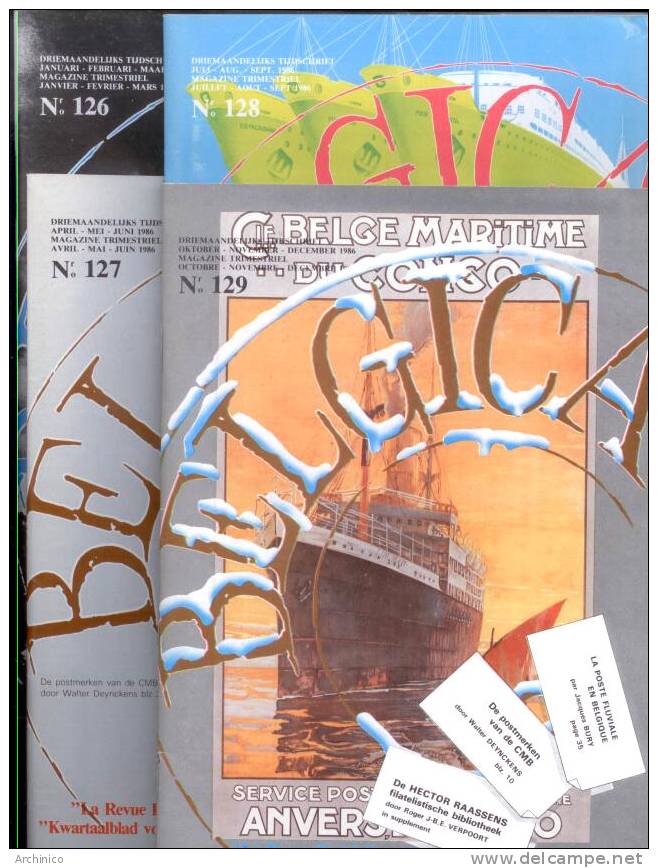 Revue BELGICA - Année 1986 (n° 126 à 129 ) - Andere & Zonder Classificatie