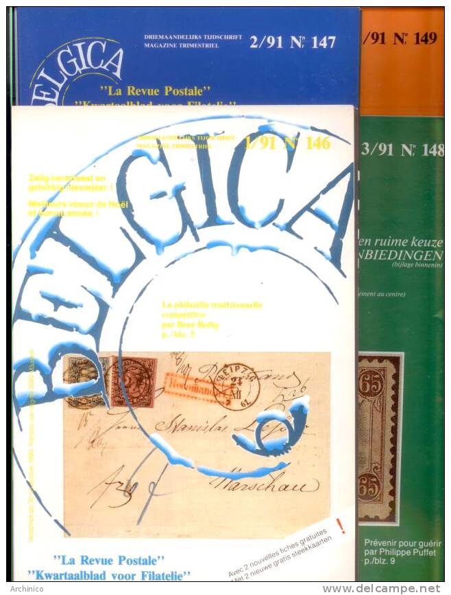 Revue BELGICA - Année 1991 (n° 146 à 149 ) + N°150 De 1992 - Andere & Zonder Classificatie