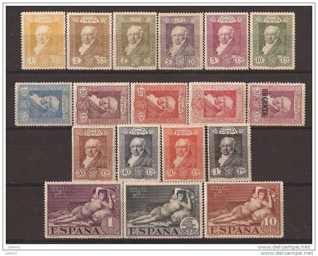 ES499-L1805TCO. España Spain Espagne QUINTA DE GOYA TERRESTRE 1930- (Ed 499/16*),con Charnela LUJO - Otros & Sin Clasificación