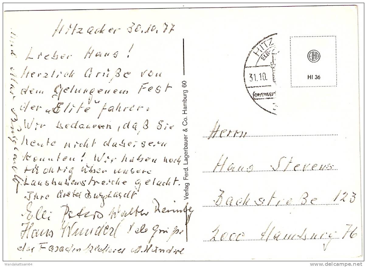 AK 36 Luftkurort HITZACKER Kurhaus Mehrbild 4 Bilder 31.10 3 HITZ mehr nicht erkennbar Briefmarke entfernt nach Hamburg