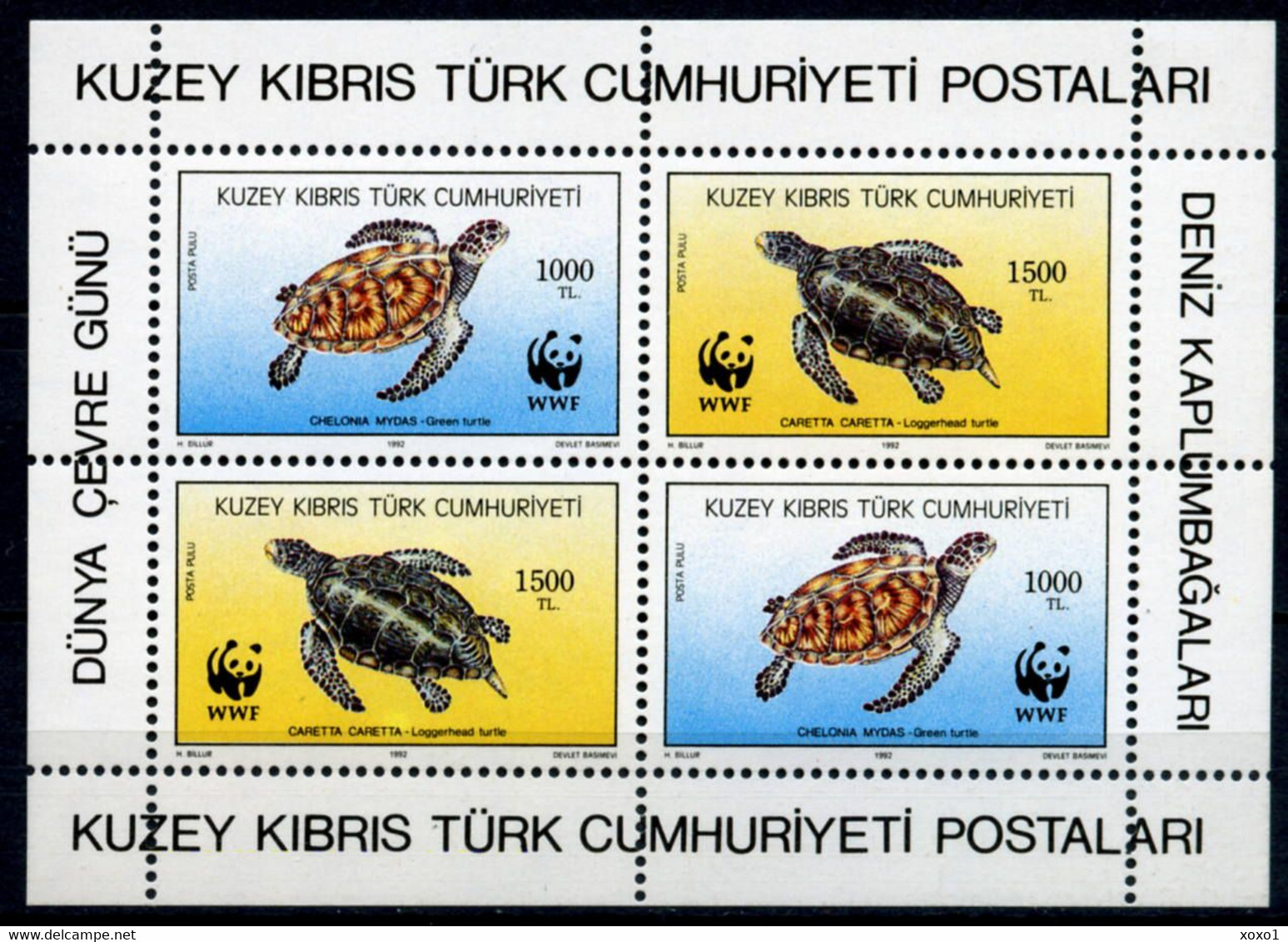 Cyprus (Turkey) 1992 MiNr. 334 - 335 (Block 11) Türkisch-Zypern Reptiles Turtles WWF 4v MNH** 6,00 € - Sonstige & Ohne Zuordnung