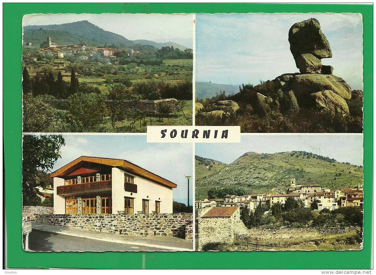 SOURNIA - VUES GENERALES - LE ROCHER CORNU - LE FOYER RURAL ( 4 VUES ) N° 66/265 - Sournia