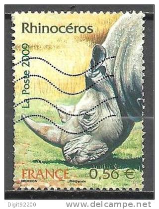 1 W Valeur Oblitérée,used - FRANCE - YT Nr 4373 - RHINOCEROS * 2009 - N° 6666-12 - Rhinoceros