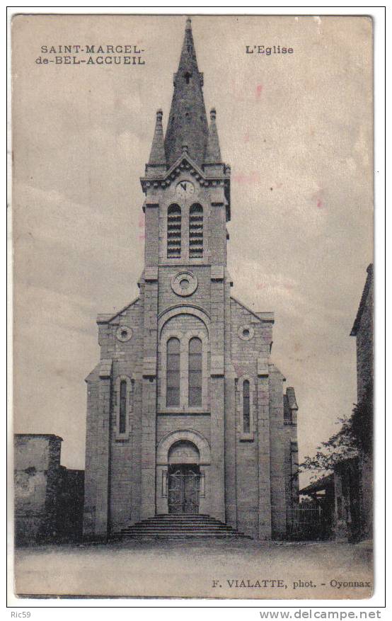 SAINT-MARCEL-de-BEL-ACCUEIL .- L'église - Autres & Non Classés