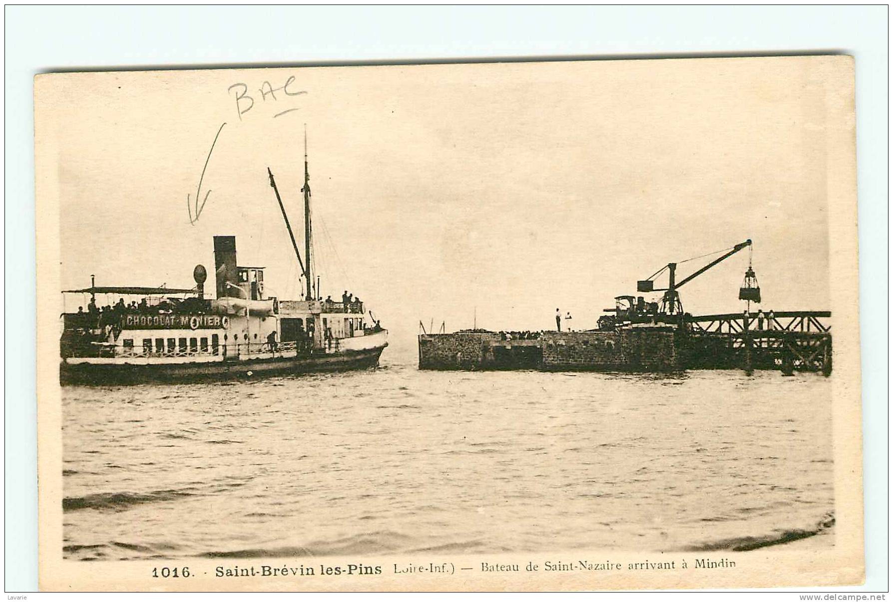 ST BREVIN LES PINS -Bateau De St Nazaire Arrivant à MINDIN - Saint-Brevin-les-Pins