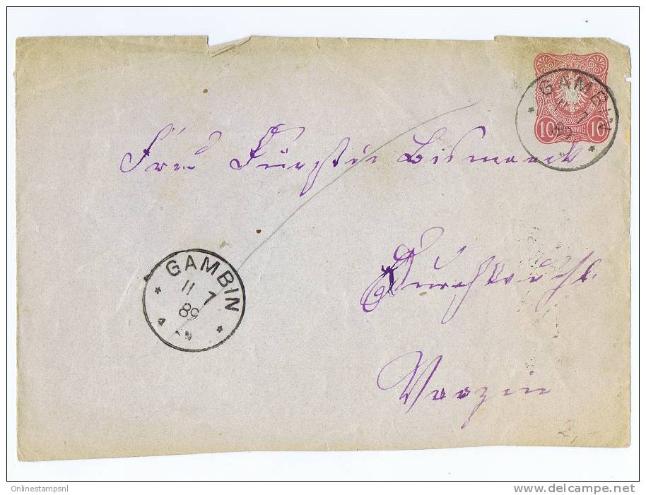 Germany: Umslag / Cover U 12 B,  Used, Only Front Side Oof Cover - Buste