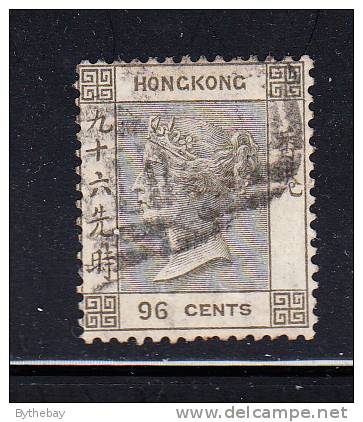 Hong Kong Used Scott #24 96c Victoria - Usados