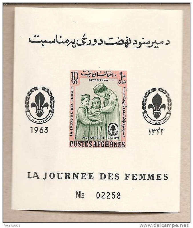 Afghanistan - Foglietto Nuovo: Scout Afghani - Giornata Delle Donne - 1963 * G - Nuevos