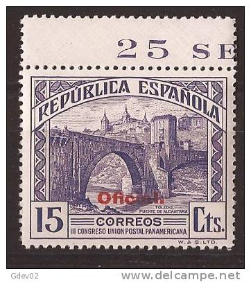 ES622-LA1036TV.España Spain Espagne CONGRESO UNION POSTAL PANAMERICANA OFICIAL 1931 (Ed.622**) Sin Charnela LUJO - Errors & Oddities