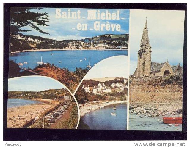 Saint-Michel En Grève Multivue Vue Générale, Plage, Eglise édit. Artaud - Saint-Michel-en-Grève