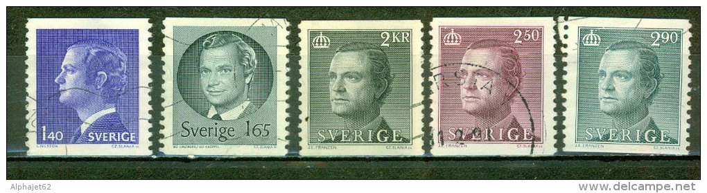 Charles XVI Gustave - SUEDE - Roi De Suède 1977 à 1990 - N° 955-1131-1301-1352-1564 - 1977 - Used Stamps