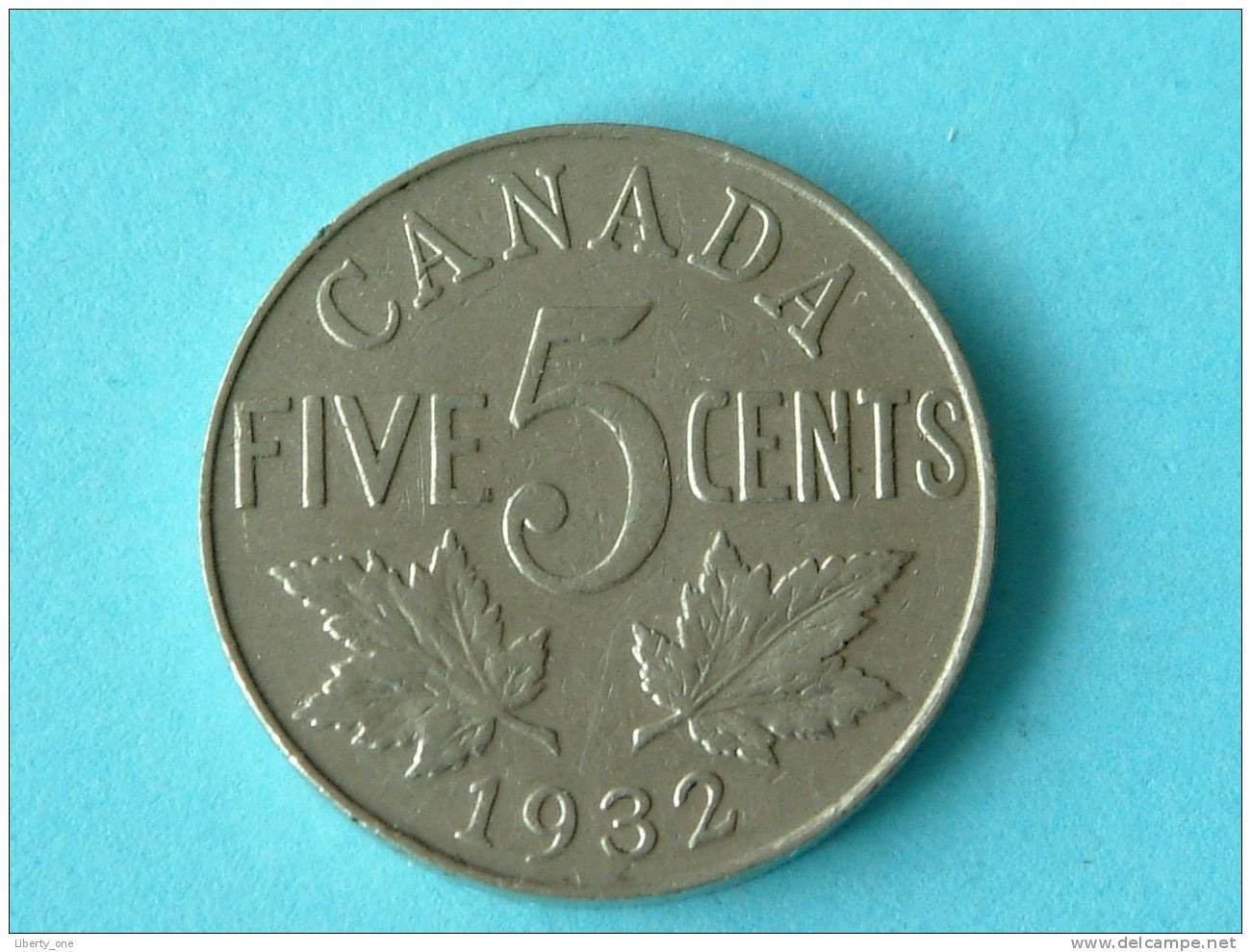 1932 - FIVE CENTS / KM 29 ( For Grade, Please See Photo ) ! - Canada