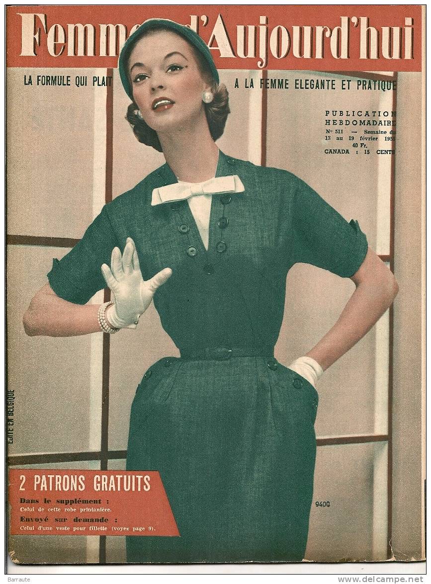 Femmes D´aujourd´hui N° 511 Du 13 /2/1955 Interview De Christian FOURCADE Acteur De 11 Ans. - Fashion