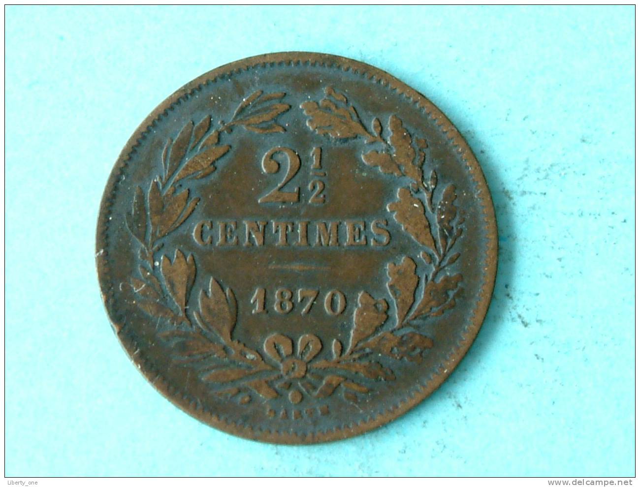 1870 - 2 1/2 CENT / KM 21 ( Uncleaned - For Grade, Please See Photo ) ! - Luxembourg