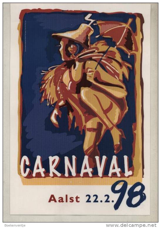 Aalst Carnaval 22.02.1998 Geplastifieerde Affiche - Carnaval