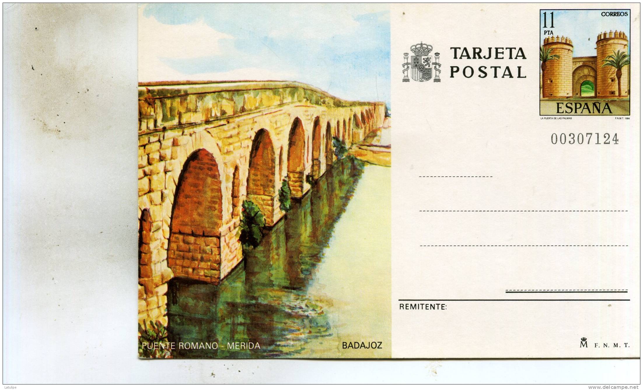 Tarjeta-Postal ( Badajoz ) Puente-Romano-Merida - Badajoz