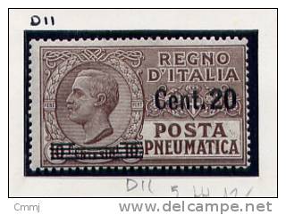 1924/25 - Regno -  Italia - Italy - Posta Pneumatica - Sass. N. 5 - Mi. 214 - LH - (W0208...) - Pneumatic Mail