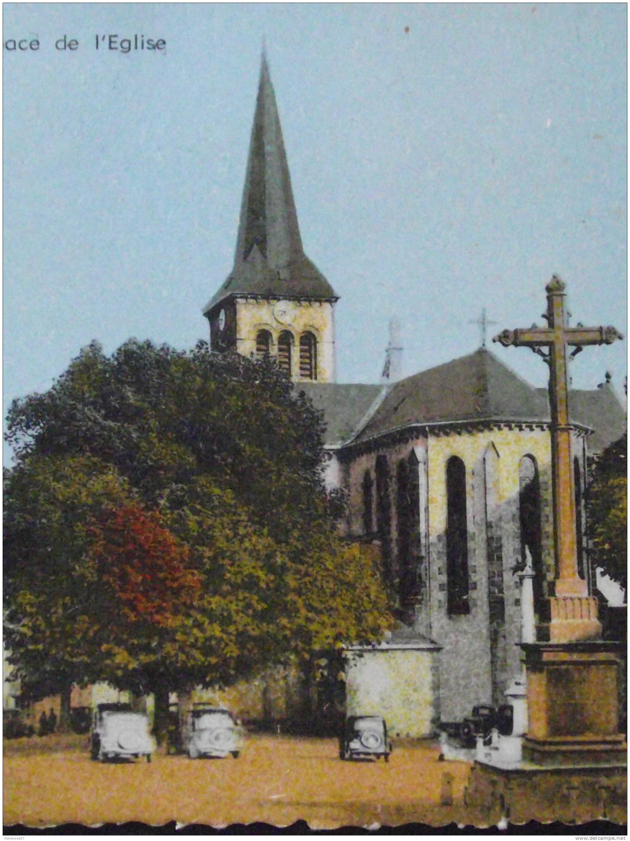 MANZAT (Puy-de-Dôme) - La Place De L'Eglise - Calvaire - Commerce - Non Voyagée - Ed. "La Cigogne" - Manzat