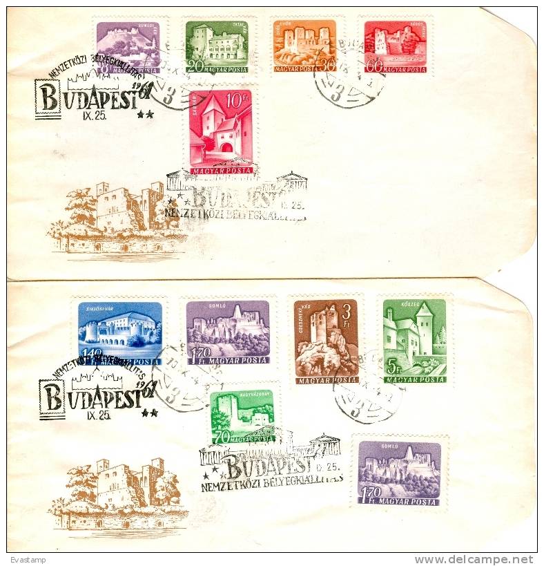 HUNGARY - 1961.Castles Set On Cover With Special Cancellation - FDC