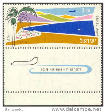 Israel C27 Mint Never Hinged Airmail W/tab From 1962 - Poste Aérienne