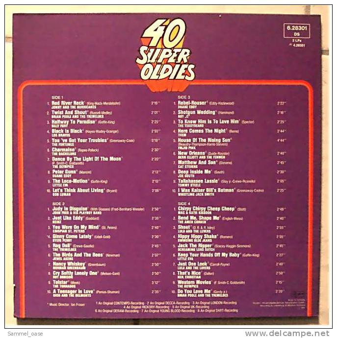 2 LP`s  40 Super Oldies - The Story Of Pop  , Von DECCA  -   6.28301 -  Von 1974 - Disco, Pop