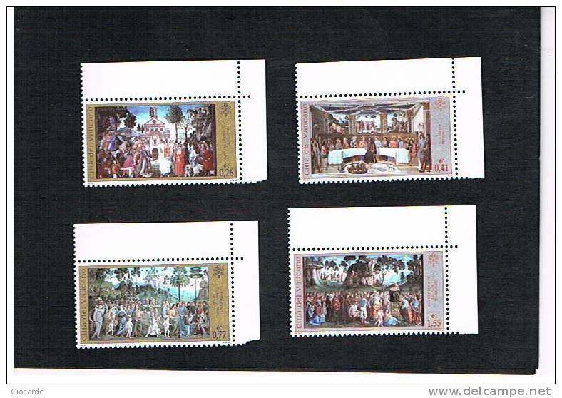 VATICANO - UNIF.1273.1276   - 2002  LA CAPPELLA SISTINA RESTAURATA: I CAPOLAVORI DEL 400   -   NUOVI (MINT) ** - Unused Stamps