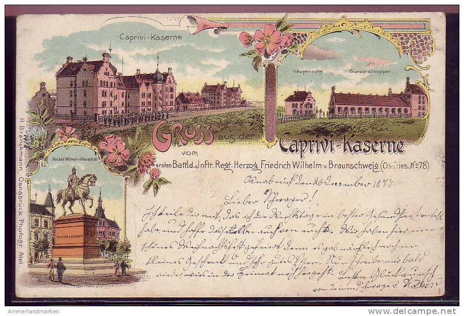 Osnabrück, Caprivi Kaserne: Alter Ltho, Gelaufen 1899 !! - Osnabrück