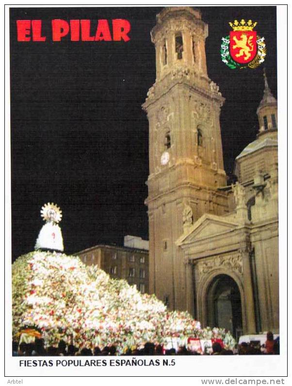 ZARAGOZA FIESTAS DE LA VIRGEN DEL PILAR  EN ENTERO POSTAL PERSONALIZADO DE FINLANDIA CIRCULADO - Otros & Sin Clasificación