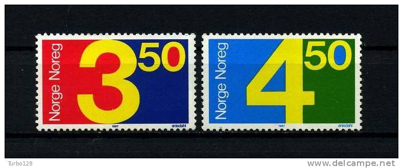 NORVEGE 1987 N° 917/918 **  Neufs Ier Choix. Sup. Cote: 4 &euro; (Chiffres Et Nombres) - Ungebraucht