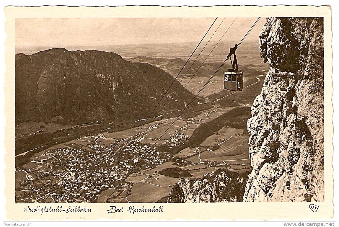 AK 823 Predigtstruhl-Seilbahn Bad Reichenhall 21. 7. 37 14 - 15 BAD REICHENHALL *2* Werbestempel Predigtstuhl Bahn 1614 - Bad Reichenhall