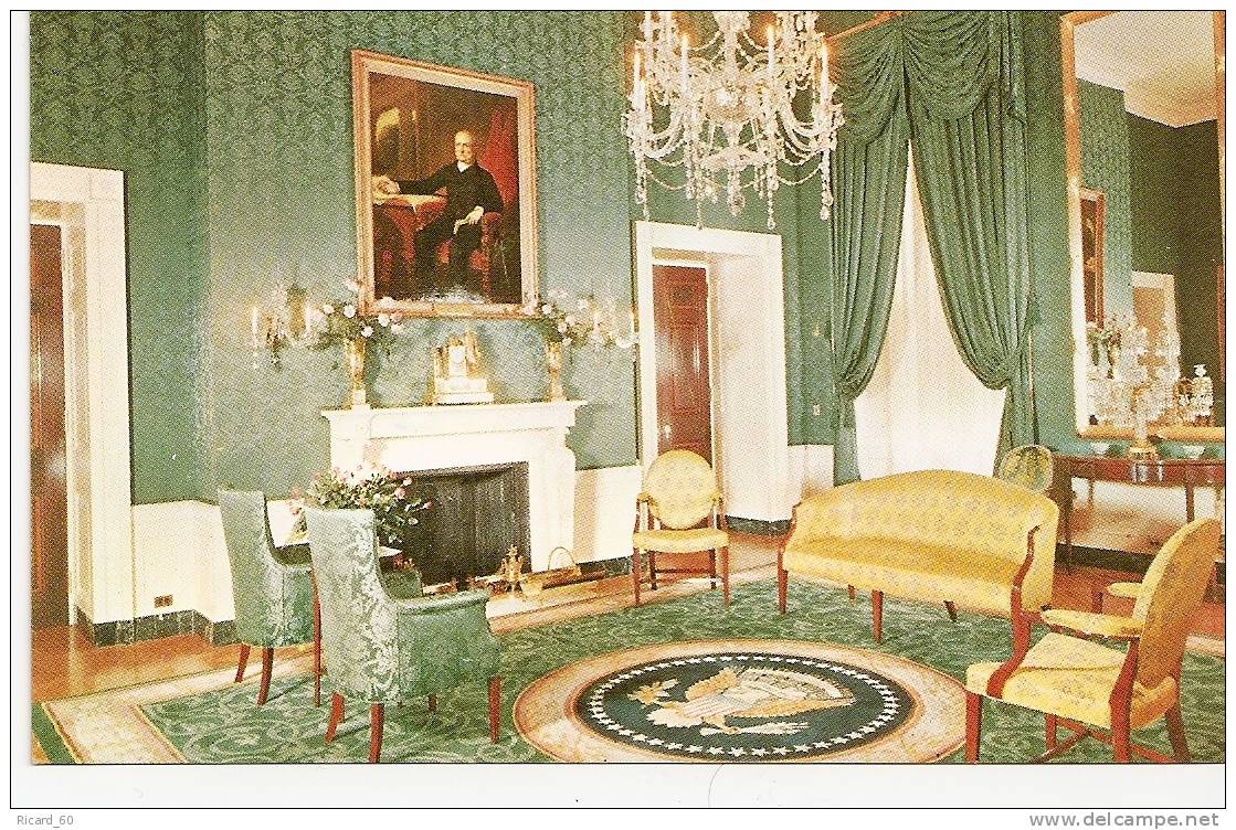 Carte Postale, Washington Dc, Maiso Blanche, White House,the Green  Room, Salle De Réception - Washington DC