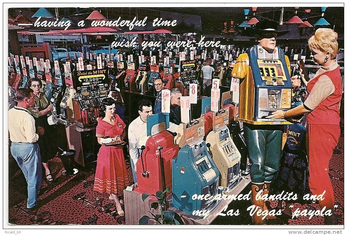 Carte Postale, Las Vegas, Gambling Casino, Machines à Sous, Bandit Manchot - Las Vegas