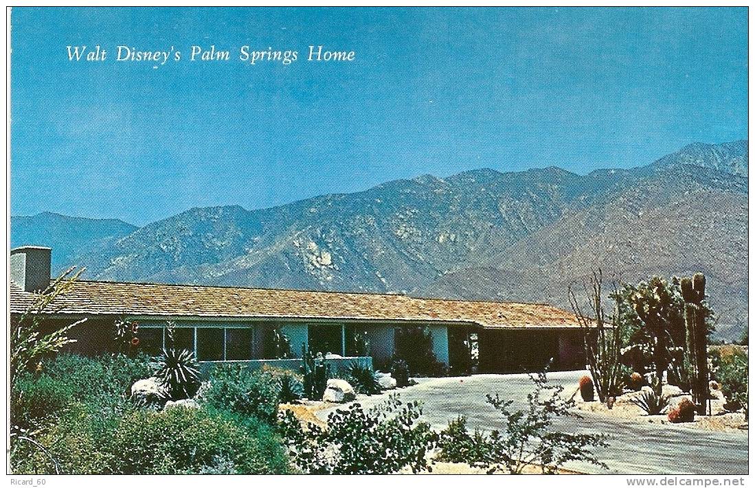 Carte Postale, Palm Springs, Walt Disney's Home, Villa De Walt Disney - Palm Springs