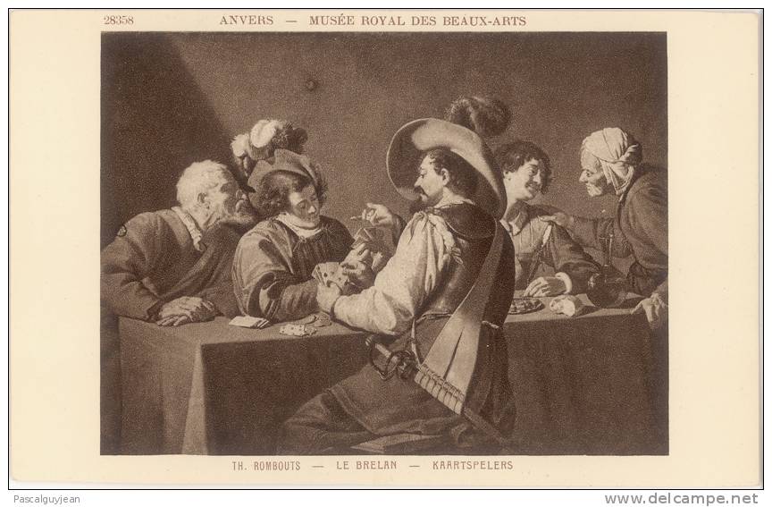 CPA LE BRELAN PAR TH. ROMBOUTS - ANVERS, MUSEE DES BEAUX-ARTS - Playing Cards