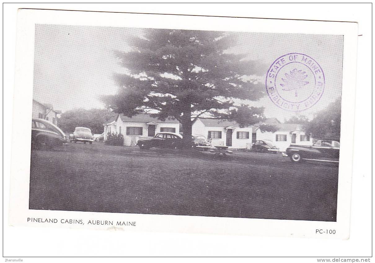 CPA - AUBURN - Pineland Cabins - Washington Street - Cars Voitures - Auburn