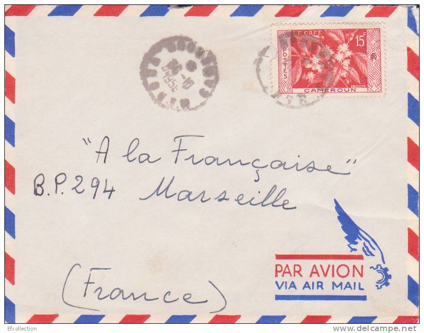 Cameroun Le 30/10/1956 > France,colonies,lettre,le Café,15f N°304 - Lettres & Documents