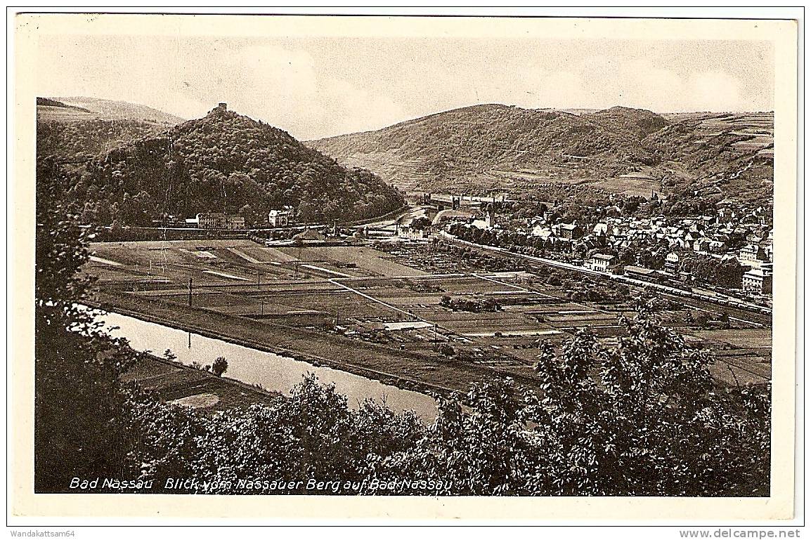 AK 4378 Bad Nassau Blik Vom Nassauer Berg Auf Bad Nassau 26. 9. 36 -19 NASSAU Heilklimatischer Kurort Nach Mainz-Mombach - Nassau